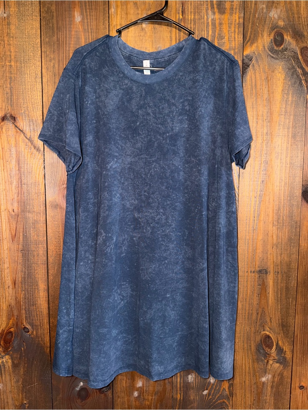 Lululemon All Yours Navy Mineral Wash Short Sleeve Swing T-shirt Dress